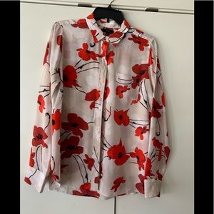 J. CREW 100% Silk Sleeveless Blouse size 8